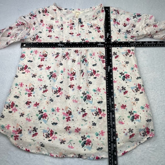 Matilda Jane Blouse Womens Medium M Cream Floral What’s Up Buttercup Swiss Dot - Picture 6 of 11